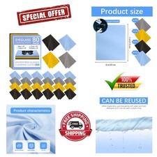 80 Pack Microfiber Cleaning Cloth for Glasses, Multi-Color Eye Glasses Cleaning