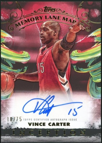 2024-25 Topps Inception - Memory Lane Marks Vince Carter, Vince 