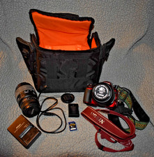 Nikon D3100 DSLR Camera w/ AF-S Nikkor DX 18-55 Sigma 55-300mm Lens BUNDLE