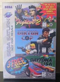 SEALED 🪐 Virtua Fighter 2 🪐 Virtua Cop 🪐 Daytona USA 🪐 SEGA Saturn 🪐 NFR