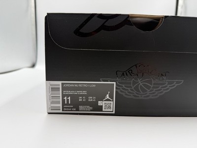 Size 11 - Air Jordan Nu Retro 1 Low Light Smoke Grey