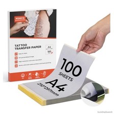 Tattoo Transfer Paper 100 Sheets A4 4 Layer Stencil Paper for Printer Hand Drawn