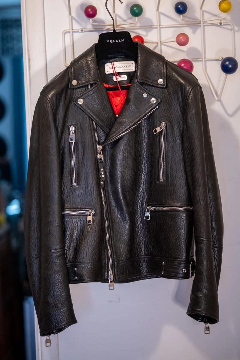 Alexander McQueen Leather Outer Shell Black Coats, Jackets & Vests