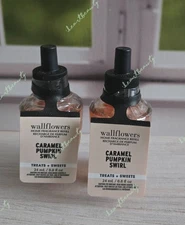 bath and body works caramel pumpkin swirl wallflowers home fragrance refill x2