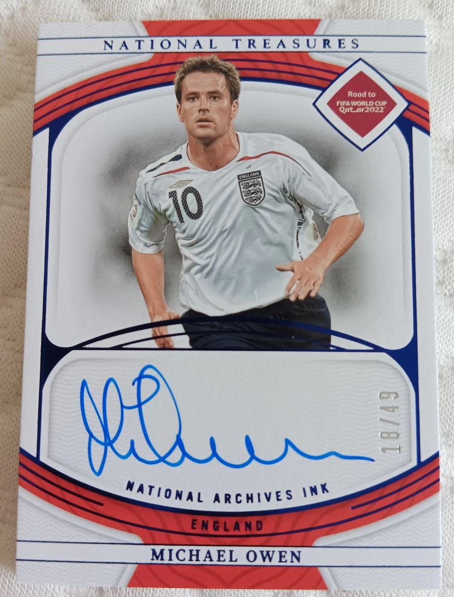 Michael Owen Autographed Soccer Sports Trading Cards & Accessories