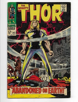 Thor 145 1967 Marvel Comics VG+ 4.5 Classic Cover Odin Loki Sif Balder
