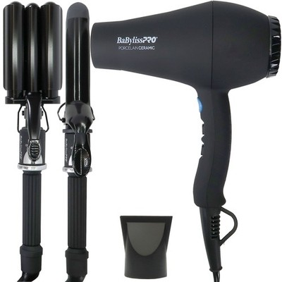 BaBylissPro LIMITED EDITION Porcelain Ceramic Set (Dryer, Waver, Curling Iron)