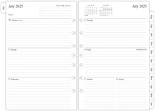 newestor 2025-2026 Weekly & Monthly Planner Refill Two Page Per Week, White