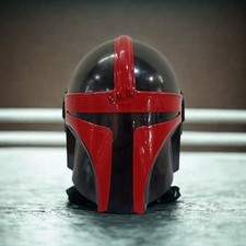 Replica Mandalorian Helmet The Red Series Medieval Helmet Mens Steel Armour LARP