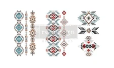 New Redesign With Prima "Something Tribal" Mini Decor Transfer, Western Decal