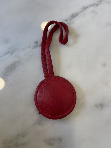 Authentic Vintage Chanel CC Red Lambskin Leather Bag Charm Gold Hardware - Picture 2 of 5