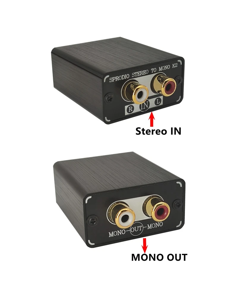 Single Stereo to Dual Mono Audio Converter Mono Out RCA L/R Audio Adapter K2 - Image 4 of 4