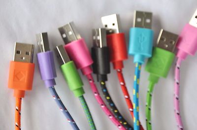 ROUND BRAIDED 3FT fabric power charge cable FOR iphone 5 5s 5c 6 7 plus data