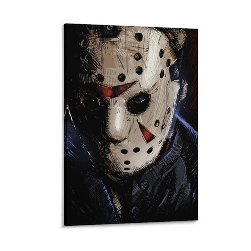 horror fiends - jason voorhees Canvas Wall Art Poster Picture Print - Picture 2 of 10