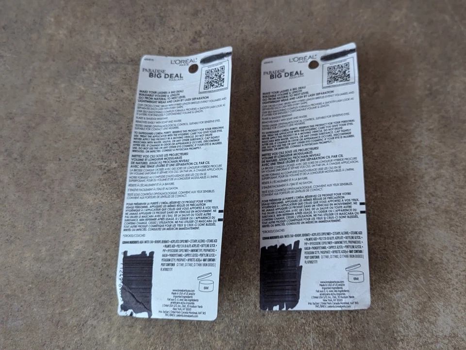 LOT OF 2 L’OREAL PARIS PARADISE BIG DEAL VOLUMIZING BLACK 0.33OZ MASCARA OT-26 - Image 3 of 4
