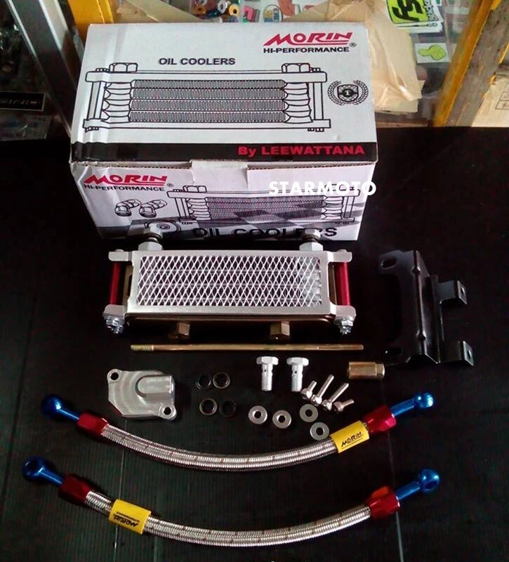 FOR HONDA GROM125 MSX125 SF 2013-2019 OIL COOLER ENGINE  MORIN COLOR RED - Image 4 of 4