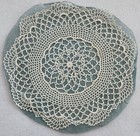 Circular Hand Crocheted Doily, Cotton 20 cm on Tissue