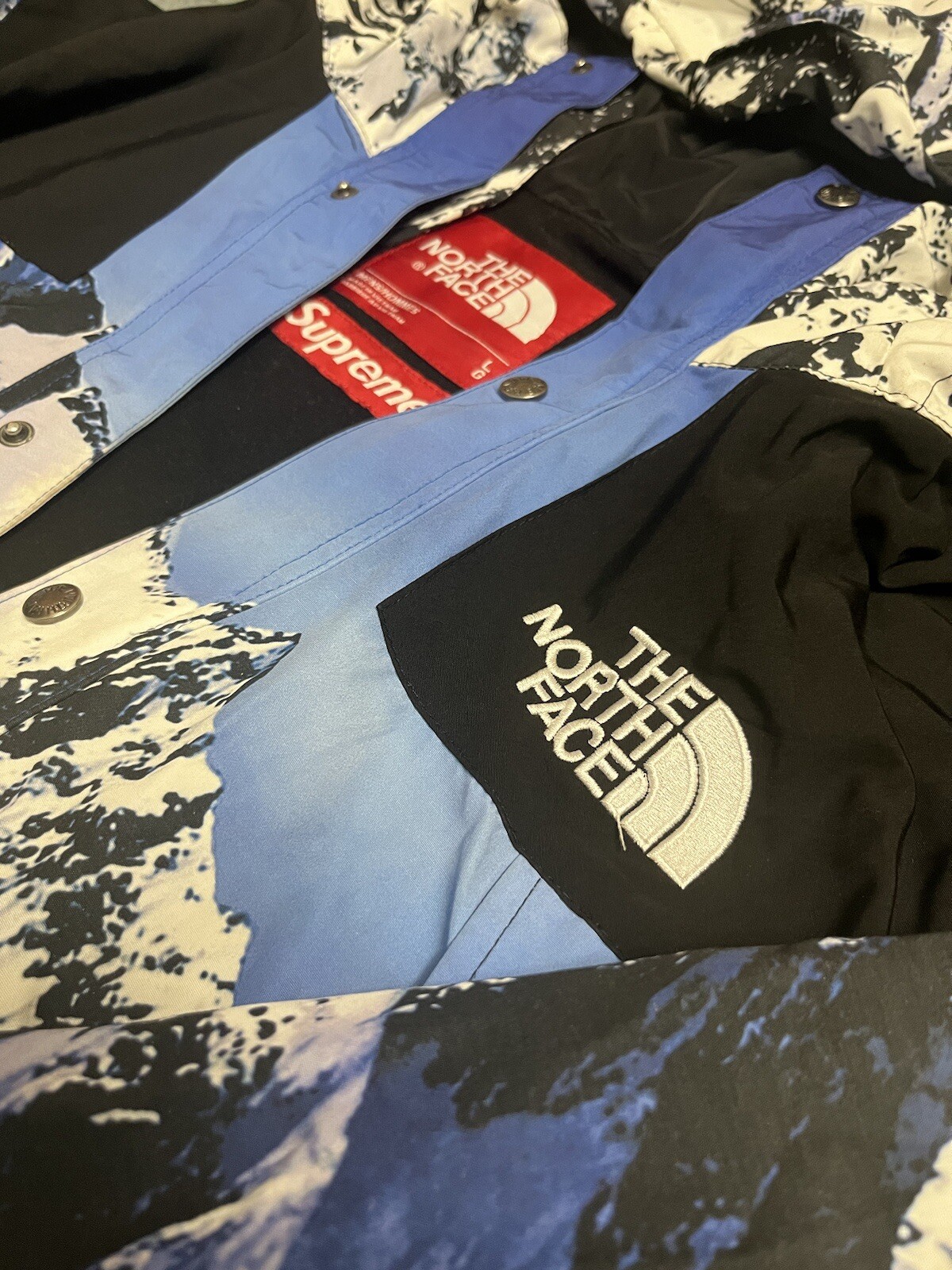 Supreme X The North Face Mountain Jacket Blue/White/Black Size Large image 3