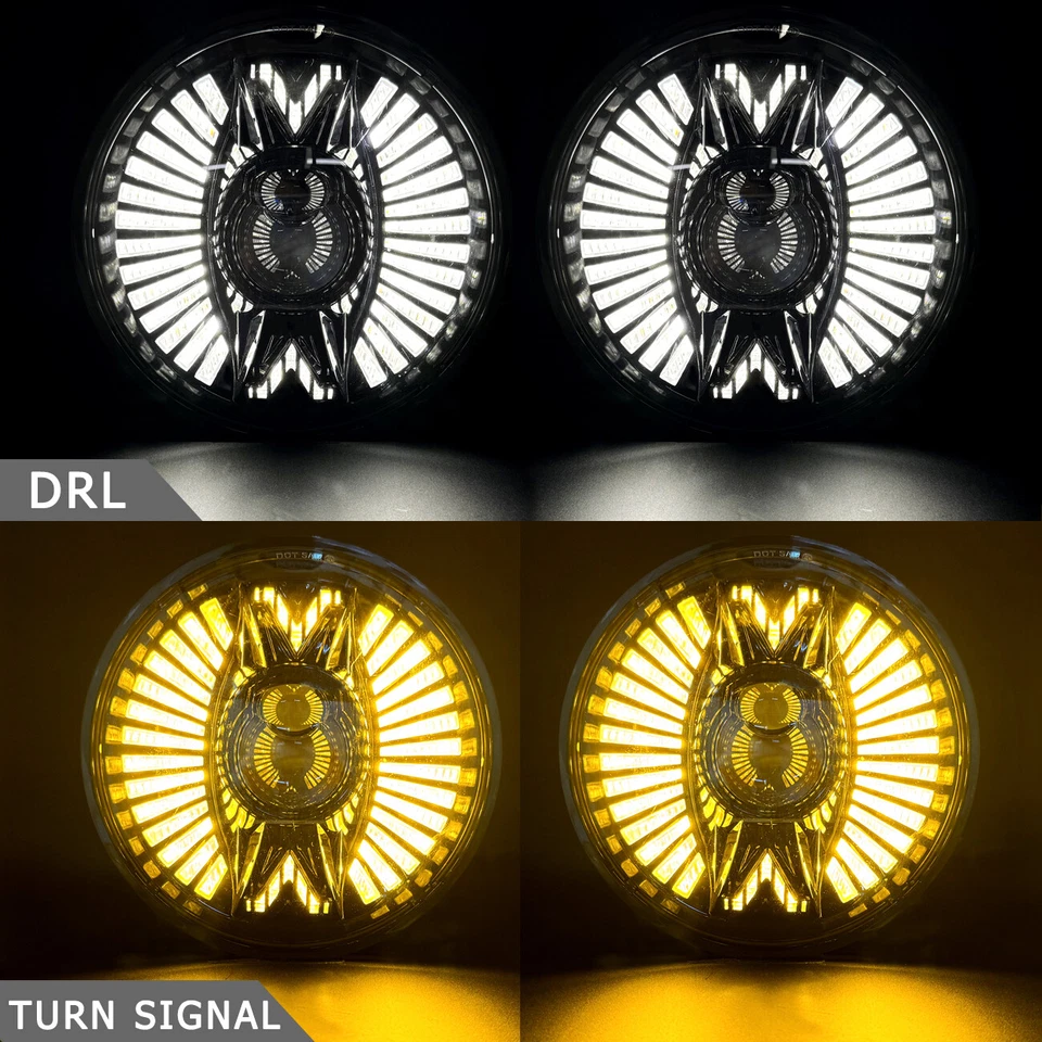 Faro LED de 7 pulgadas 140 W + luz antiniebla de 4,5" para Harley Davidson Street Glide Specia Foto 2 de 4