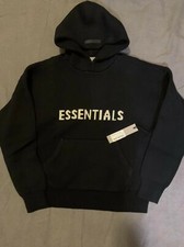Nwt Essentials Knit Logo Hoodie ~size:s~black & Taupe(sold Out)