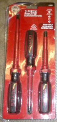 Doyle 3 pc Insulated Screwdrivers: Phillips, Slotted & ECX #64861 | eBay