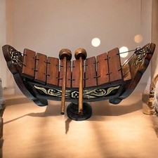 Mini tajski ksylofon instrument muzyczny Ranad Ek ręcznie robiony drewniany grywalny dekoracja