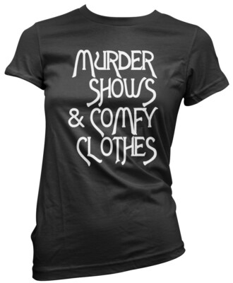 Mordshows und bequeme Kleidung Damen T-Shirt TV Krimi Detektiv True Podcast