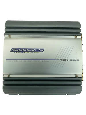 Crossfire Mosfet TEK 35.2 Two Channel 35 Watt Bridgeable Car Amplifier READ