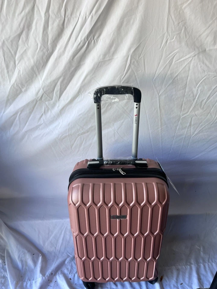 New AMKA Honeycomb 22" Carry-On Expandable Spinner Suitcase Pink Hardcase - Image 2 of 4