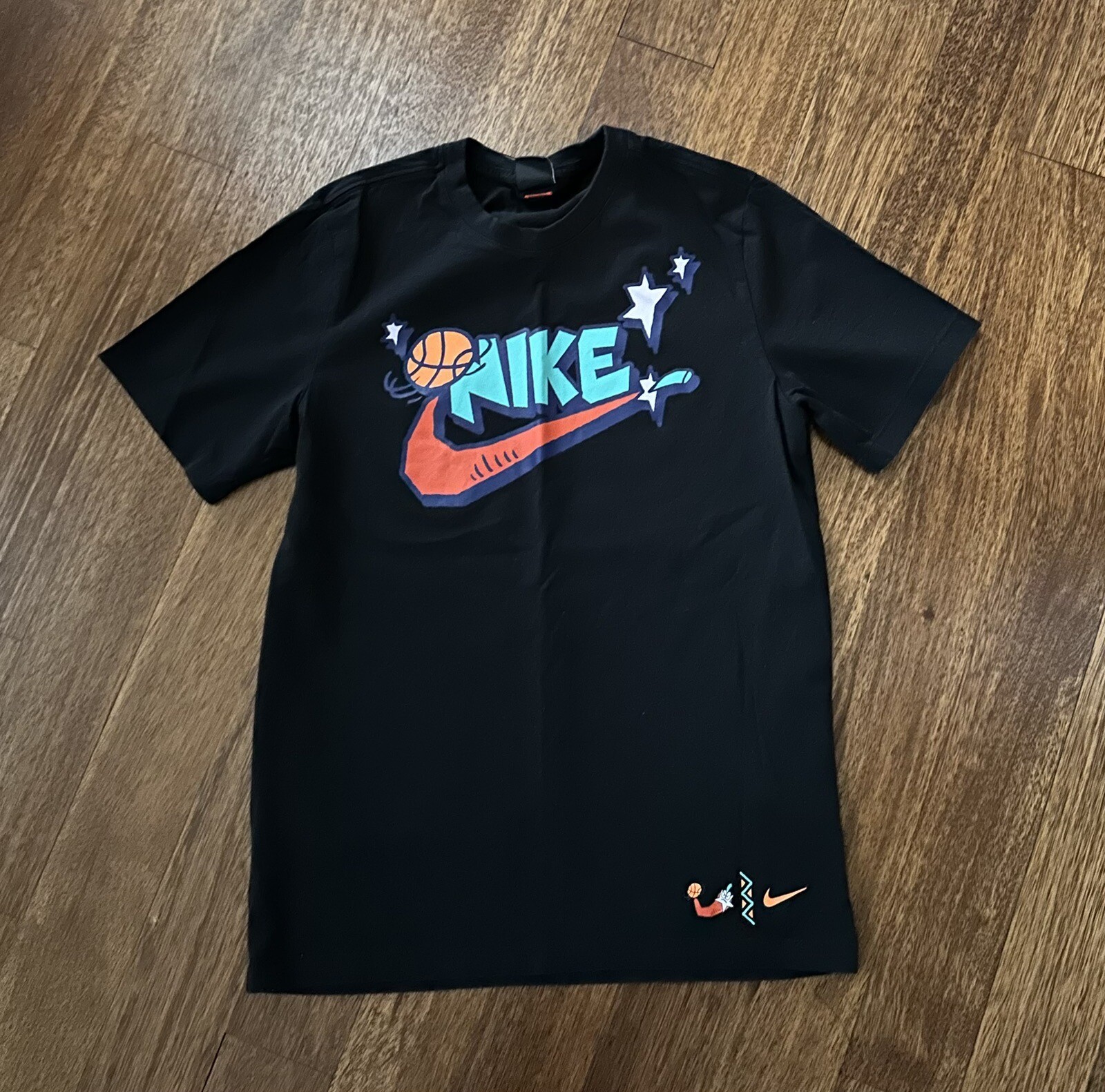 Men Medium M Nike Exploration Series Futura Basketball black Shirt Logo