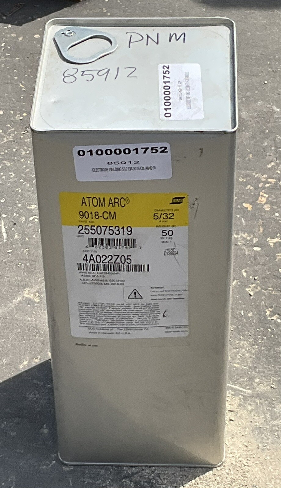 ESAB ATOM ARC 255075319 WELDING ELECTRODE ROD 9018CM 50 LB 373 eBay