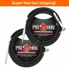 2 Pack Pig Hog PH186R Right Angle 8mm 18.5FT 1/4"-1/4" Inst Cable - New