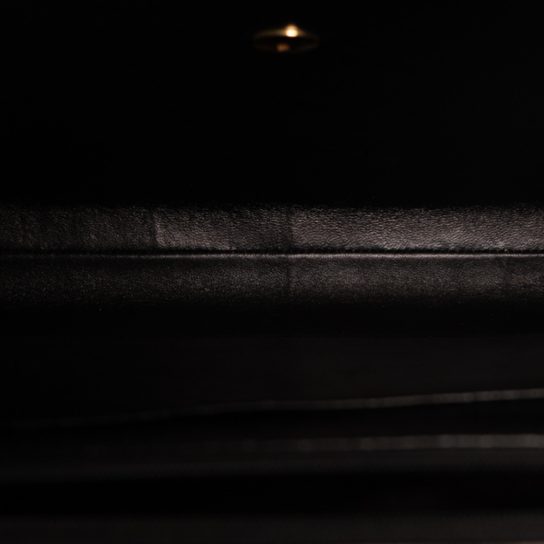 Chanel Quilted Lambskin Vintage CC Briefcase Large Black with Gold