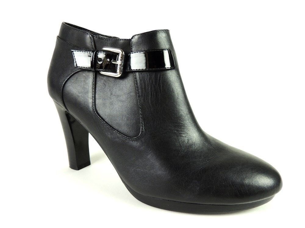 Lauren Ralph Lauren Maleah Mujer botas al tobillo negro cuero tamaño 9.5 M Lauren Ralph Lauren Maleah Mujer botas botas botas al tobillo negro cuero tamaño 9.5 M mejor moda