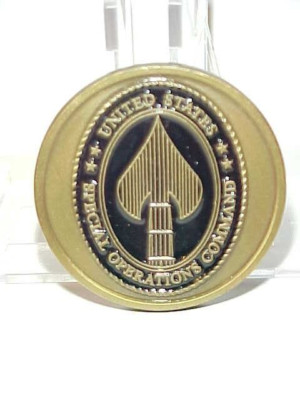 Old Style U.S. Special Operations Command Challenge Coin.