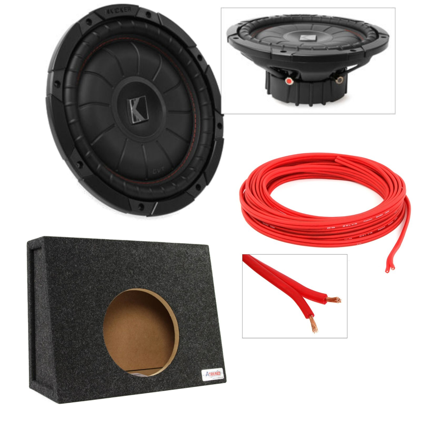 Одноместный автомобиль Kicker 43CVT102 10 CompVT CVT102 с герметичным корпусом для грузовика 38390₽