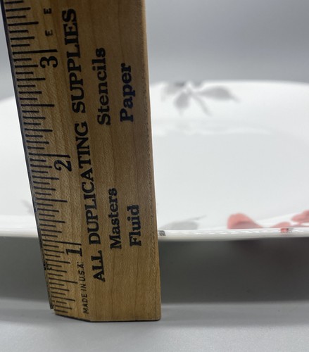 Corelle KYOTO LEAVES 10 1/4” Square Dinner Plate Red Gray Leaves - Picture 5 of 5