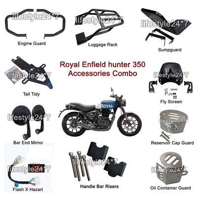 Royal Enfield ''10 PCS Accessories Combo Pack'' For Hunter 350