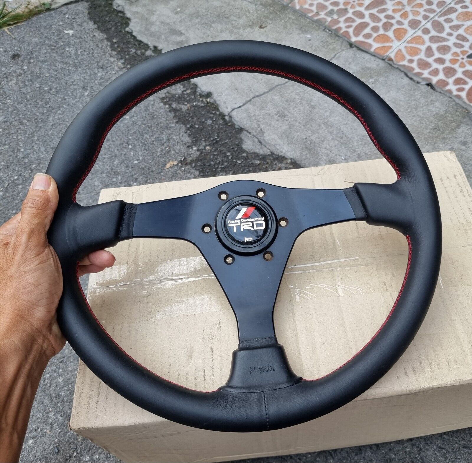 Rare Vintage NARDI GARA 3 Steering Wheel 360mm with trd horn Button