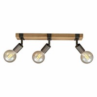 Briloner Spotleuchte, Gunmetal Mit Holz 3Xe27/Max.25W Exkl. Spotleuchte Wandspot