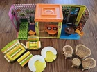 Vtg 1973 Barbie Country Living Home Mattel Accessories Furniture Wicker Inflate