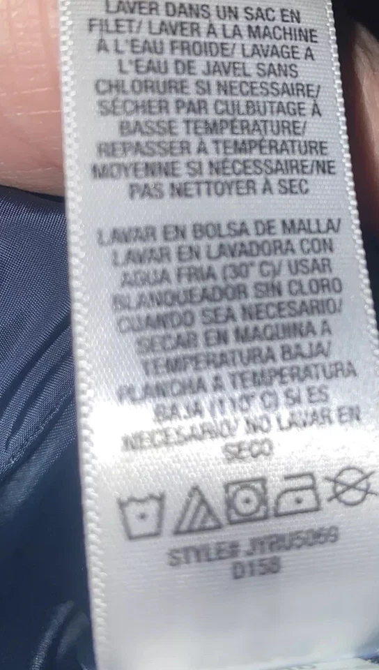 Abrigo con capucha JUICY COUTURE azul acolchado relleno talla 8 para niñas Foto 3 de 4