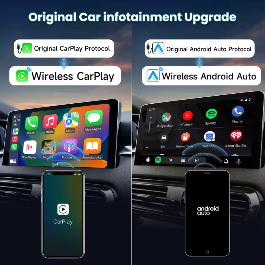 CarlinKit 5.0 2 Air Attivatore Wireless CarPlay Wireless Android Auto Wif - Immagine 2 di 4