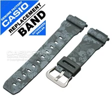 Casio Grey Watch Band for G-Lide GLX-5600F-8 Floral Hawaii Aloha Rubber Strap