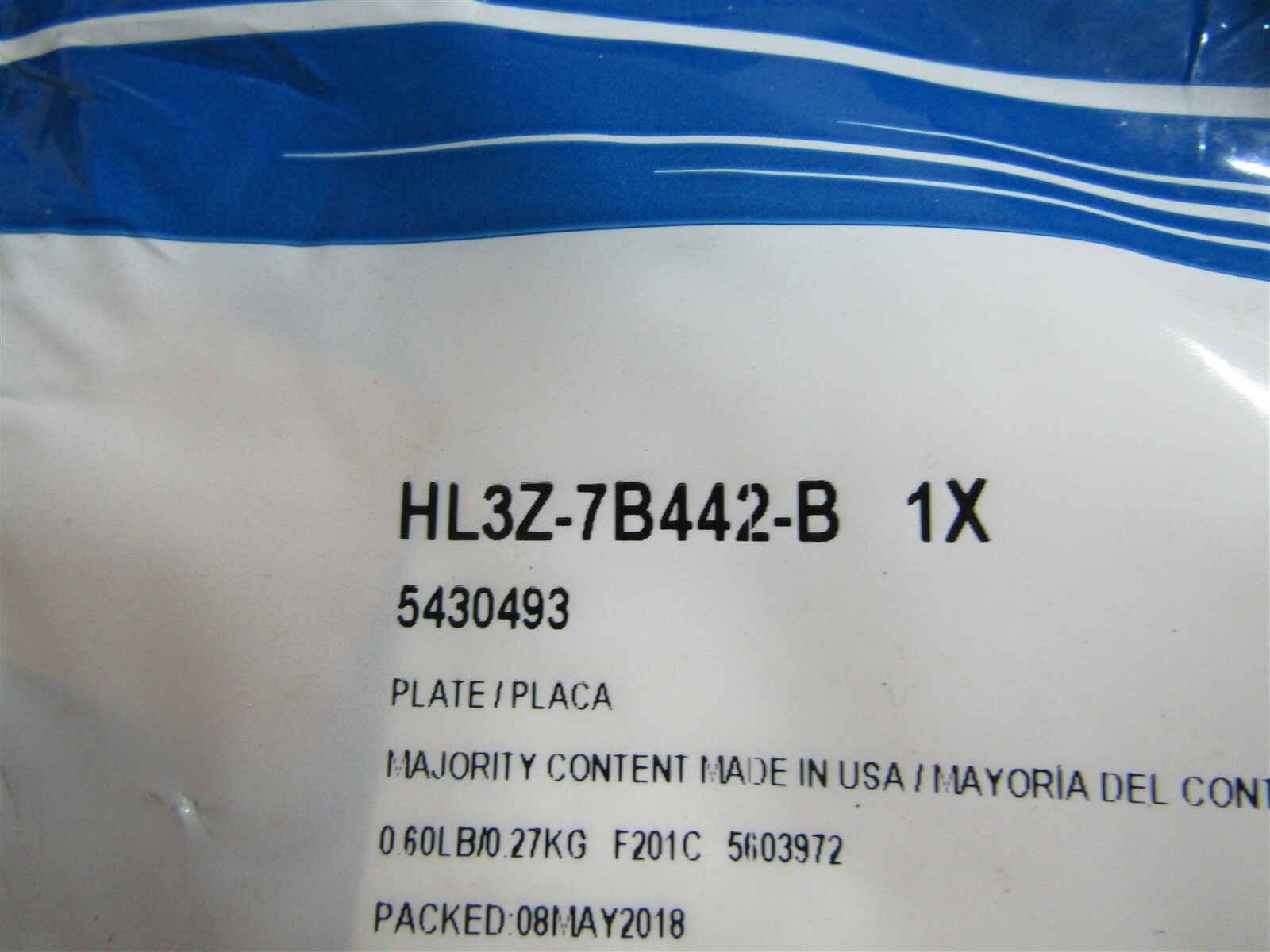 nos-ford-part-number-hl3z-7b442-b-plate-new-genuine-ford-ebay