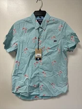 NWT Chubbies The State Of Mind Short Sleeve Button Down Friday Shirt Small