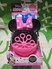 Disney Junior Minnie Mouse Bubble Machine Bubble Blower with 2 oz Bubbles