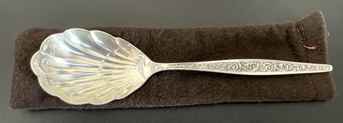 Renaissance Scroll by Reed and Barton Sterling Silver Sugar Spoon Shell 6 1/4"