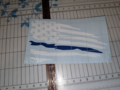 Distressed Flag With Thin Blue Line Police Support Custom Car Truck Van Window O - Foto 12
