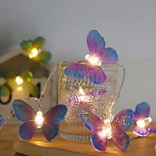 Butterfly Lights LED Fairy String Lights Decor Battery Operated Curtain Lights